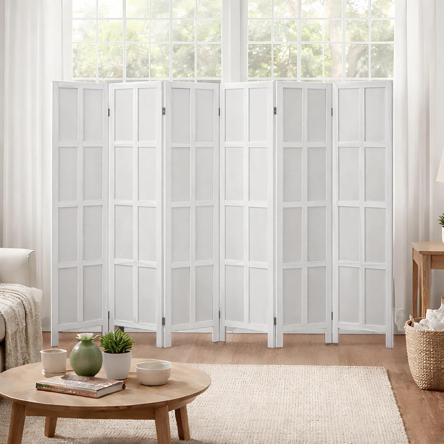6 Panel Wood Room Divider and  - đánh giá và giá Partition Screen Divider