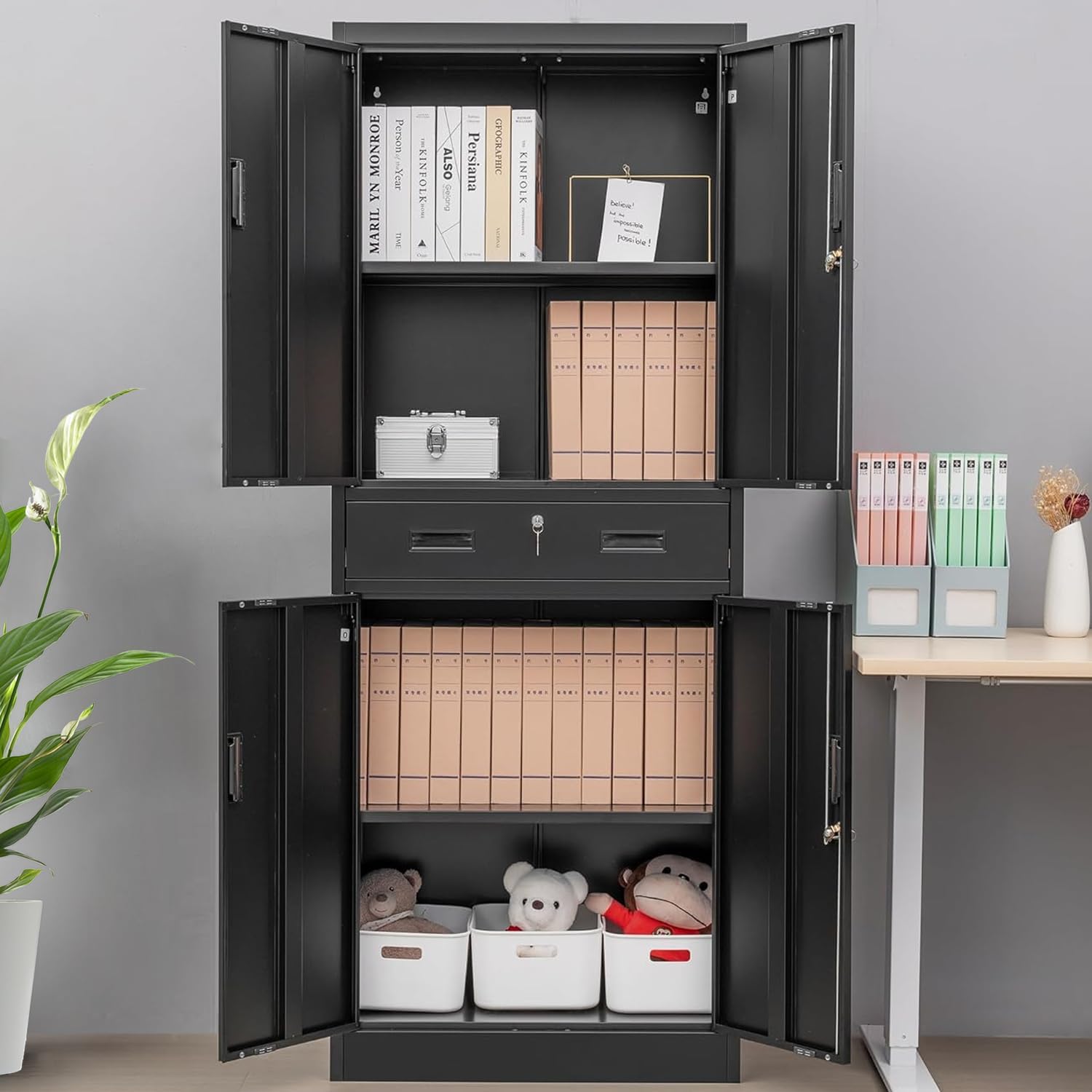 Tall Metal Storage Cabinet Wit - đánh giá và giá File Cabinet