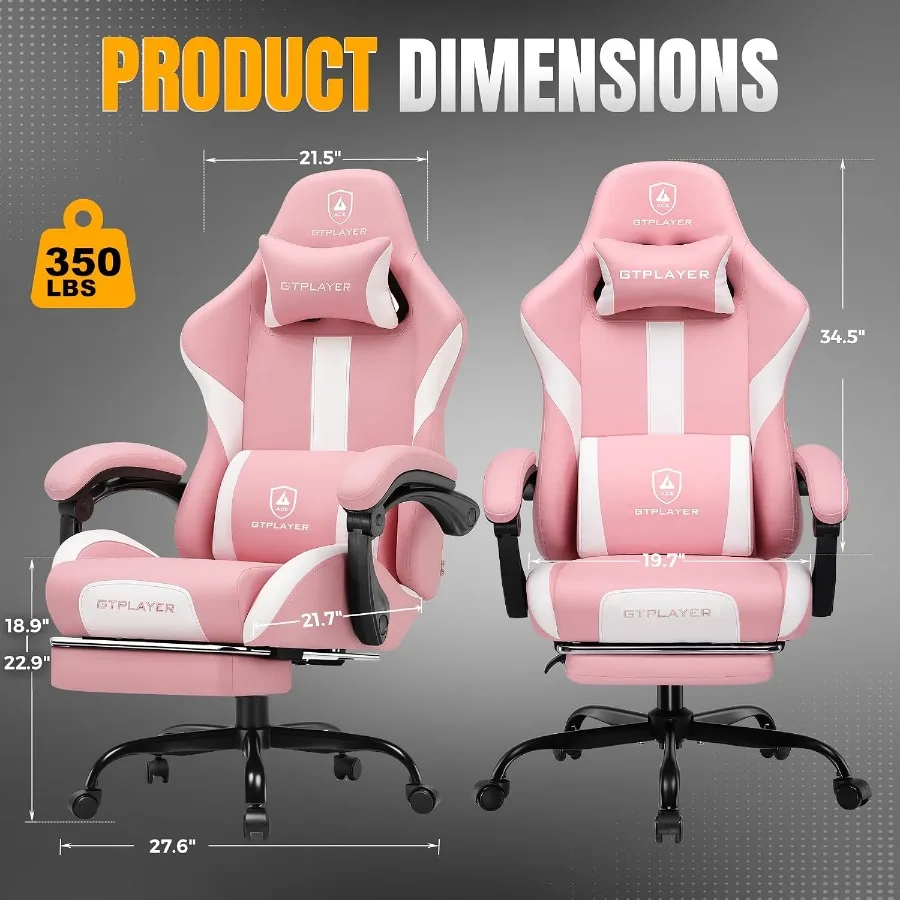 Gaming Chair with Foot Rest Po - đánh giá và giá Office Chair Cushion