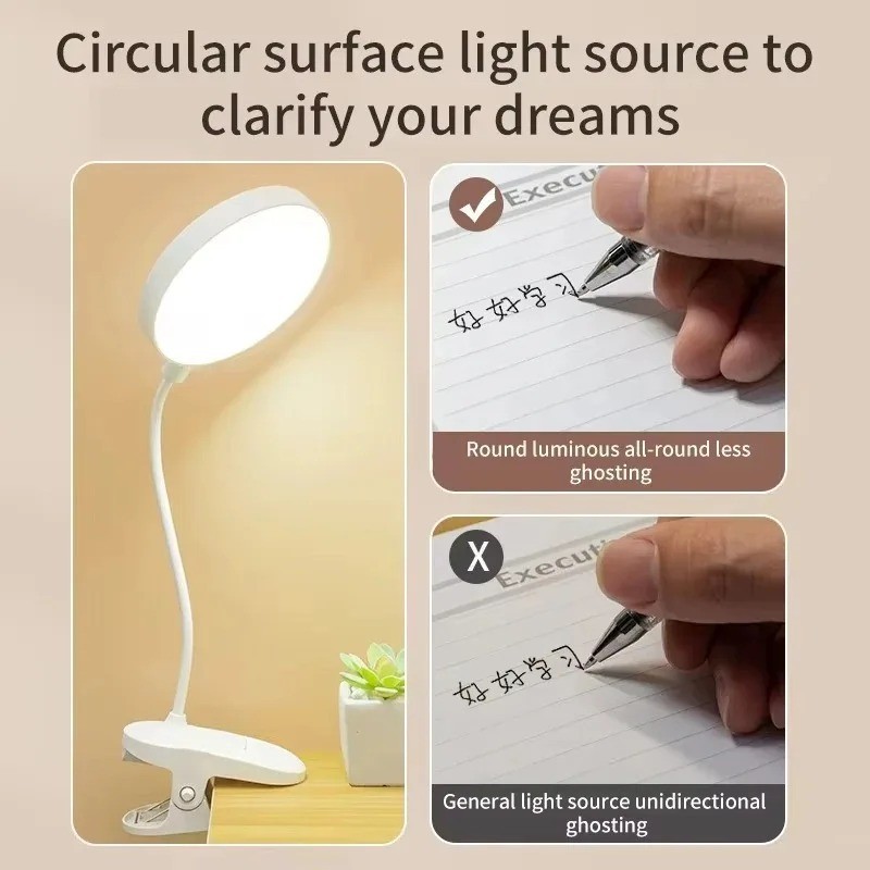 Portable USB Rechargeable Clip - đánh giá và giá Desk Lamp