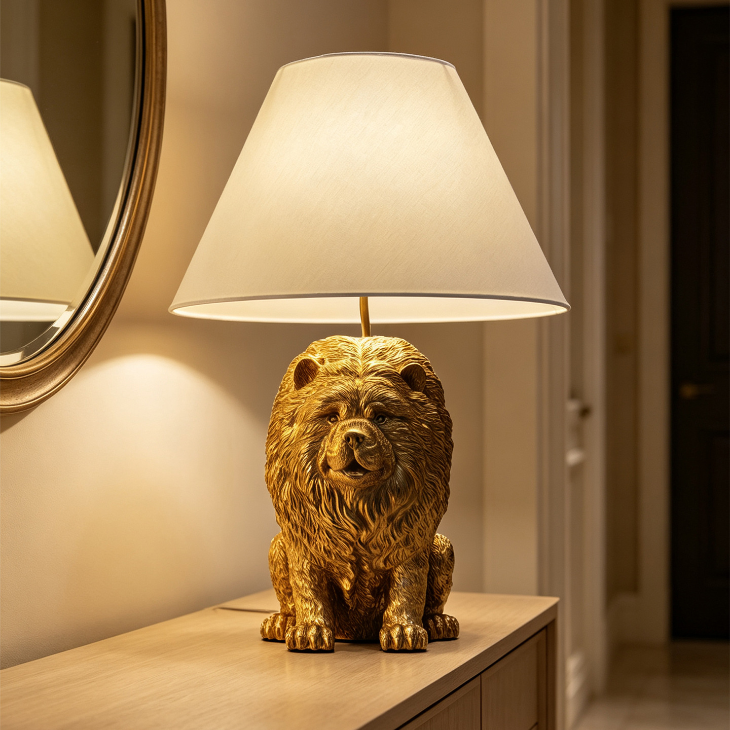 Creative Chow Chow Animal Resi - đánh giá và giá Desk Lamp