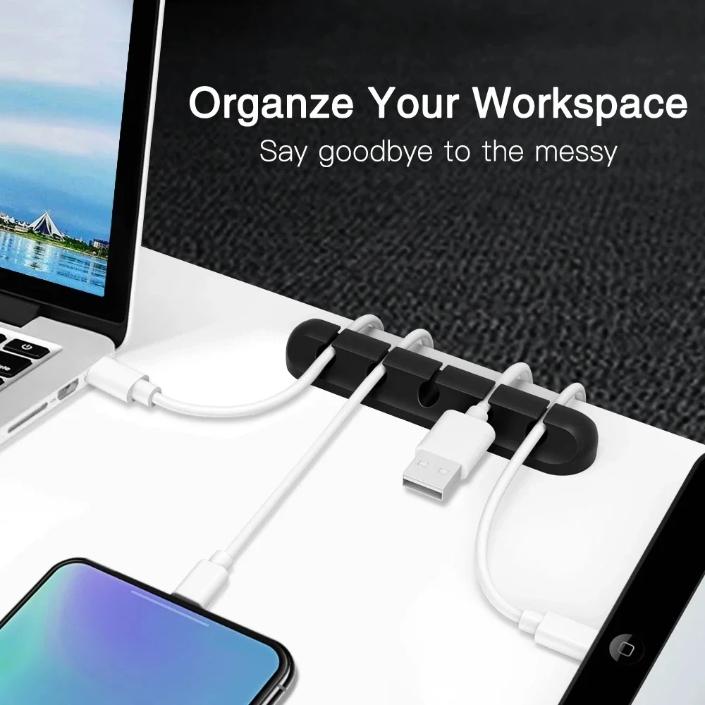 Silicone USB Cable Organizer U - đánh giá và giá Desk Organizer