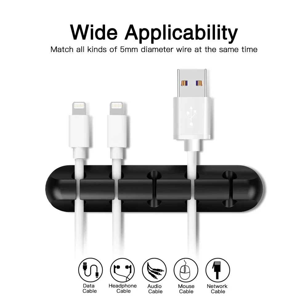 Silicone USB Cable Organizer U - đánh giá và giá Desk Organizer