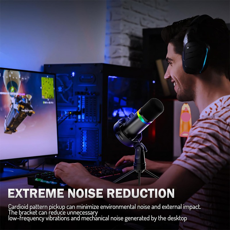 USB Gaming Microphone with Boo - đánh giá và giá Monitor Stand