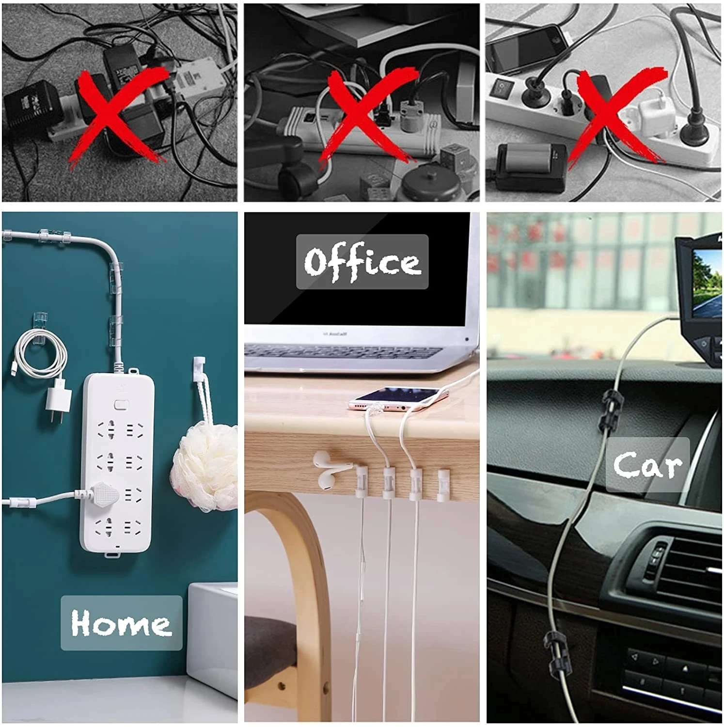 Cable Clips Organizer Drop Wir - đánh giá và giá Desk Organizer